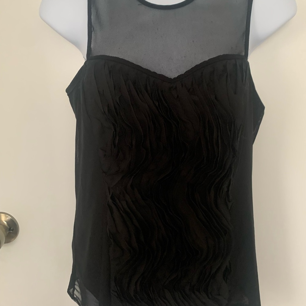 Caché sleeveless black top. Size S.